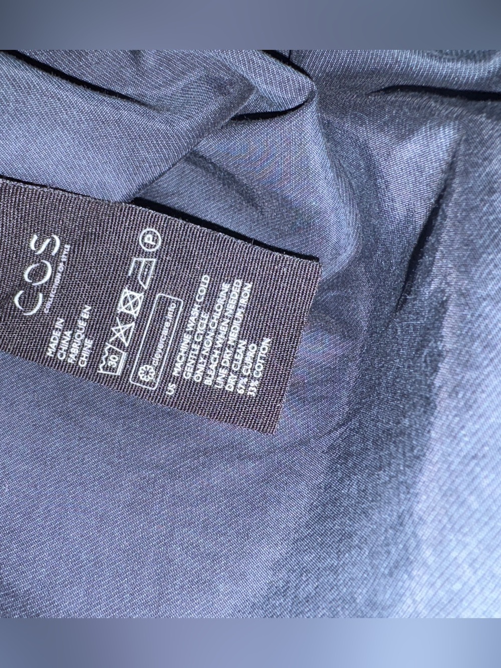 COS Cupro/Cotton Classic Navy Elastic-Waist Skirt - Women - Picture 8 of 11